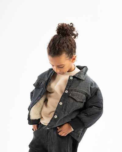 JEANS JACKET WITH SHIRT ATTACHEMENT