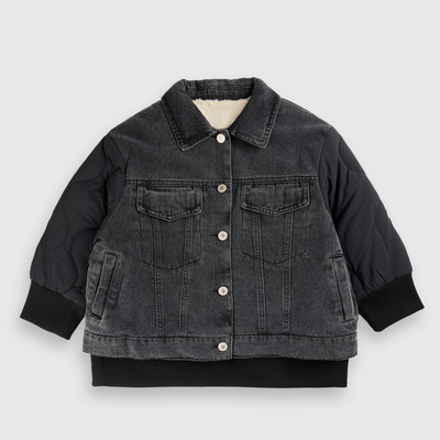 JEANS JACKET WITH SHIRT ATTACHEMENT