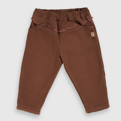 EMBROIDED WAIST LINED PANTS