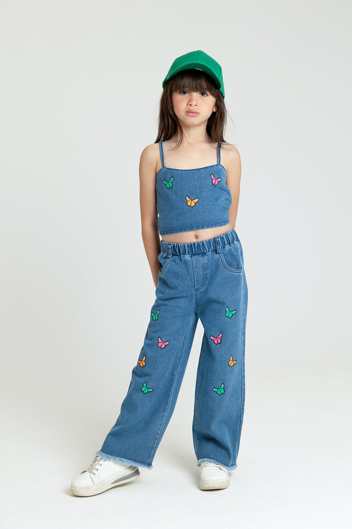 BUTTERFLIES JEANS SET