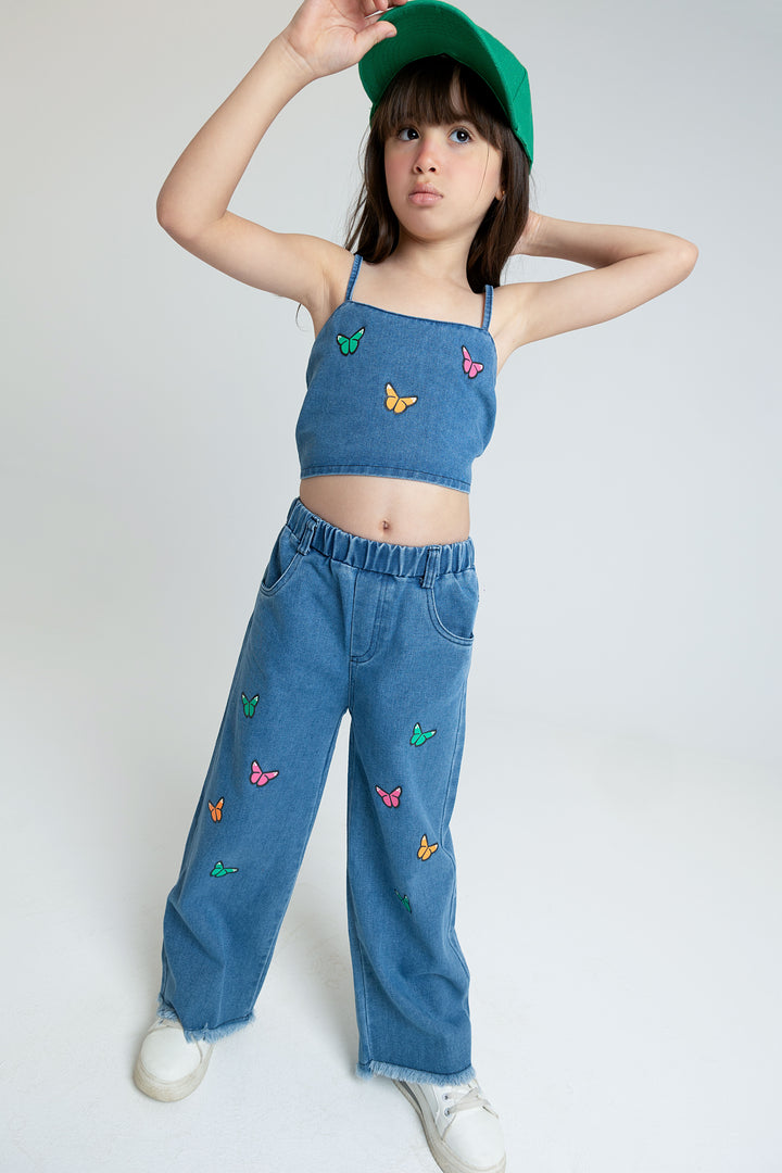 BUTTERFLIES JEANS SET