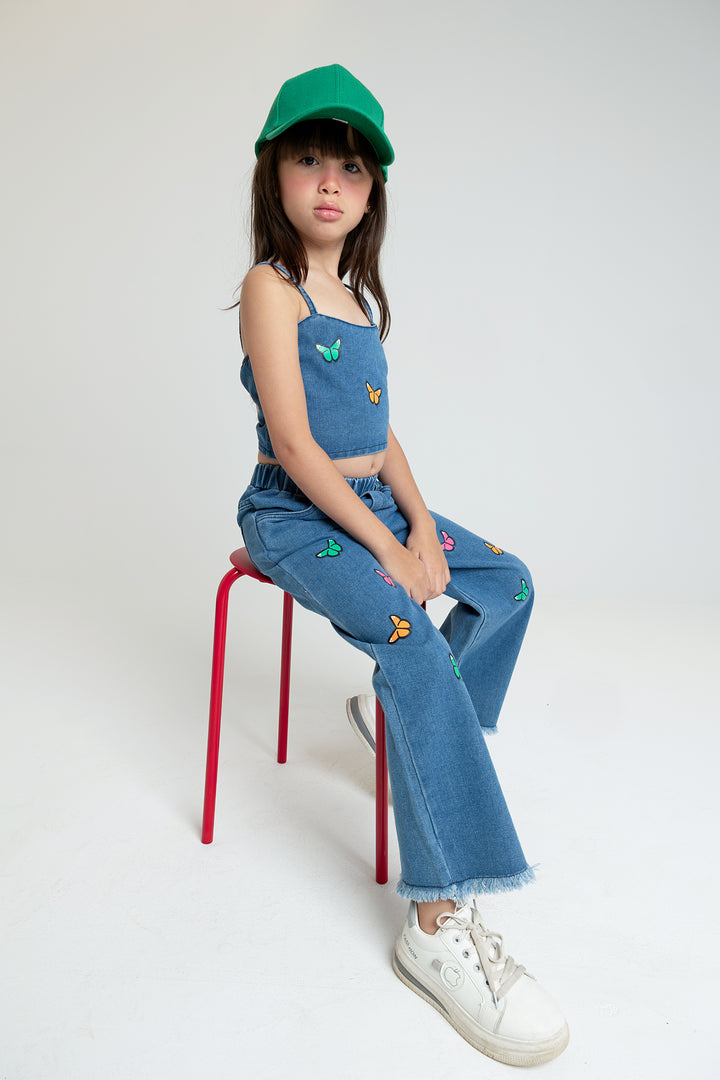 BUTTERFLIES JEANS SET