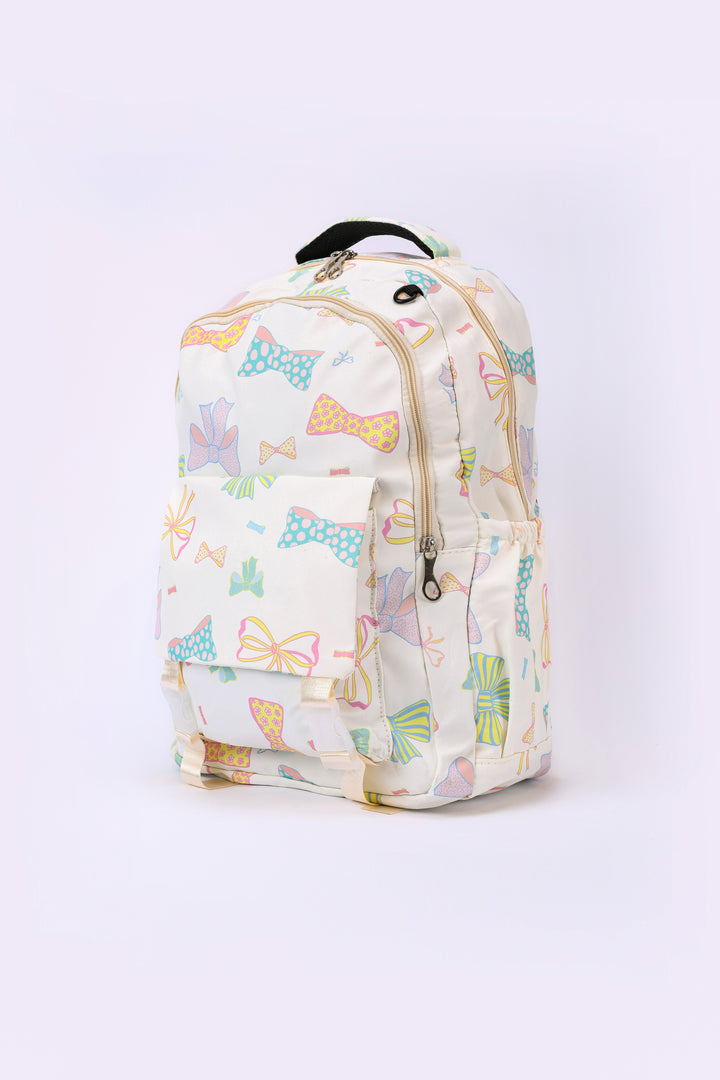 BOW PRINT BACKPACK