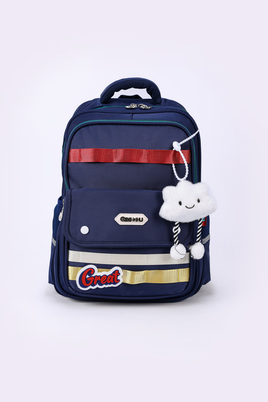 STRIPED CLOUD CHARM BACKPACK