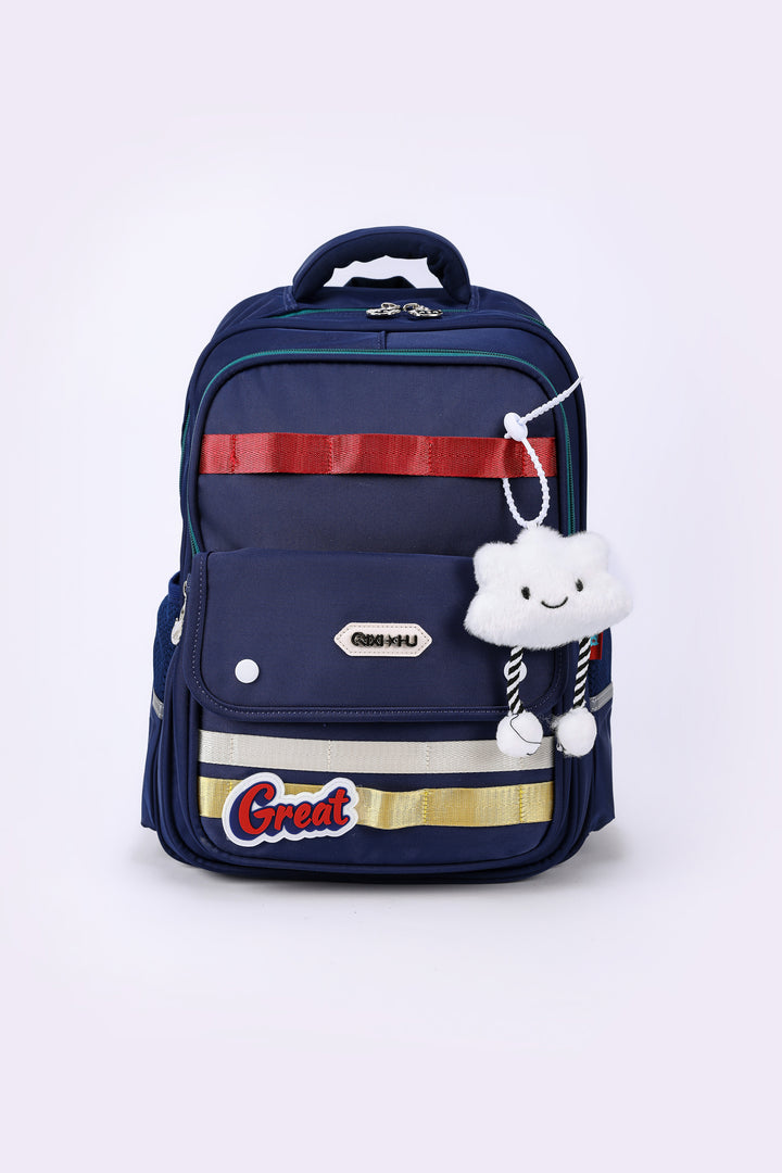 STRIPED CLOUD CHARM BACKPACK