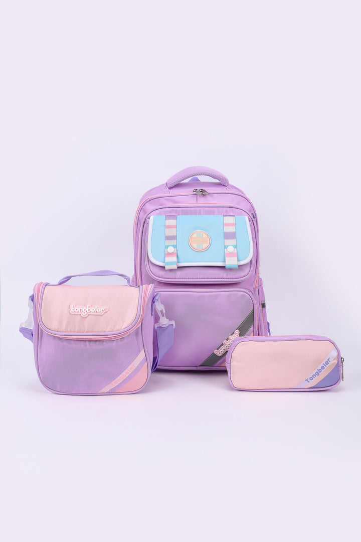 TRIPLE POCKET SCHOOL BACKPACK SET