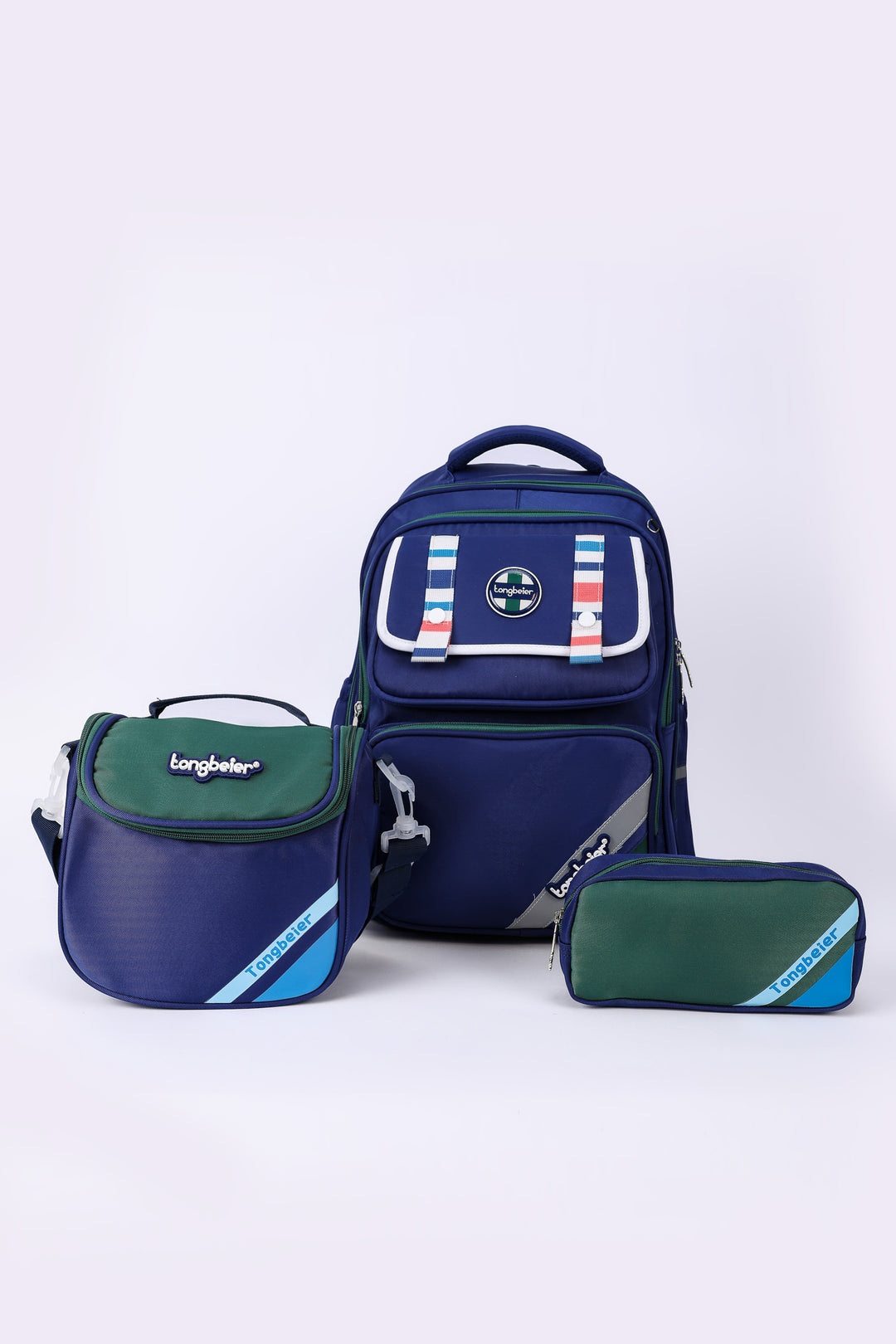 TRIPLE POCKET SCHOOL BACKPACK SET