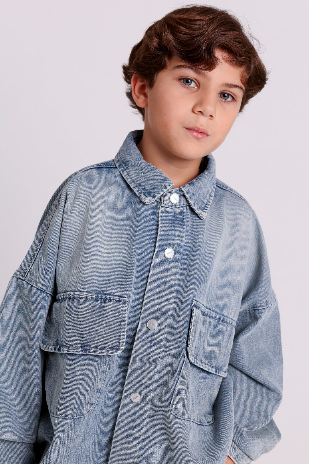 DENIM SHIRT WITH FLAP POCKETS