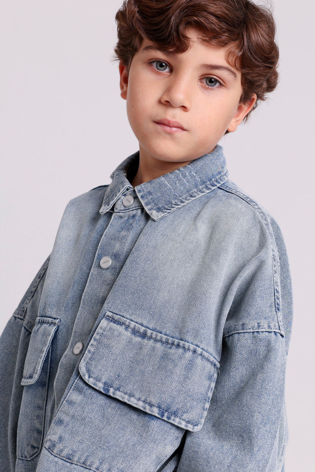 DENIM SHIRT WITH FLAP POCKETS