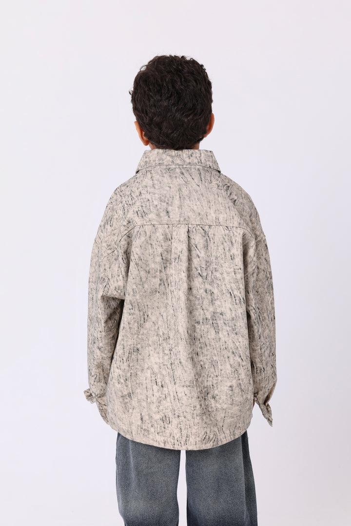 PRINTED SHIRT WITH CONTRAST POCKETS