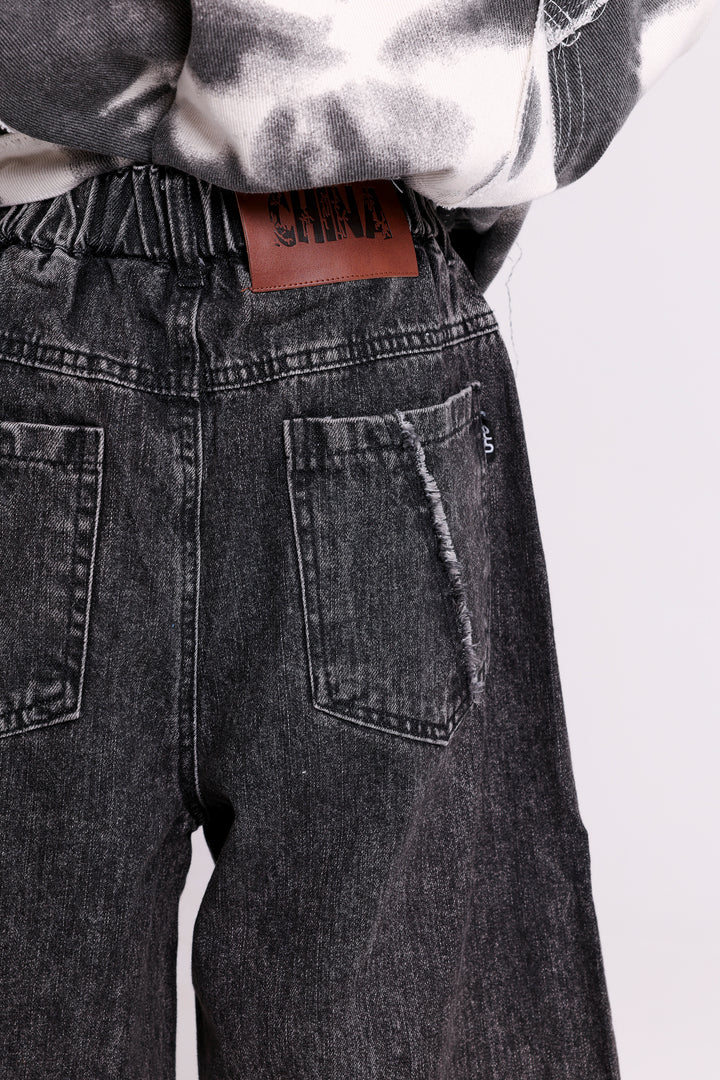 WASHED DENIM KIDS PANTS