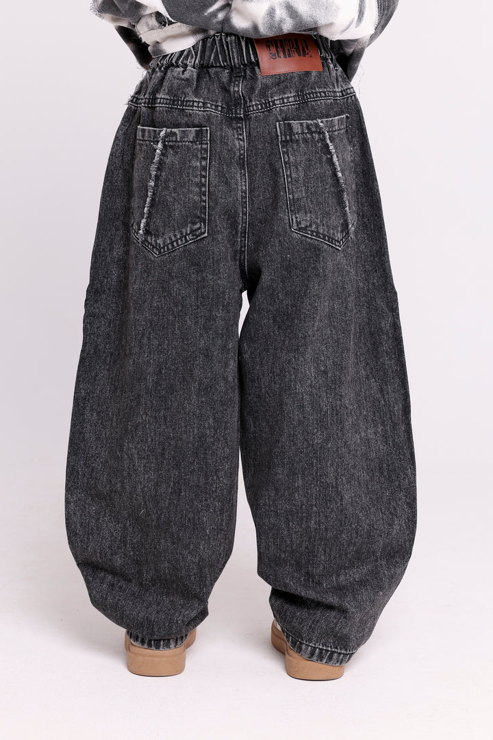 WASHED DENIM KIDS PANTS