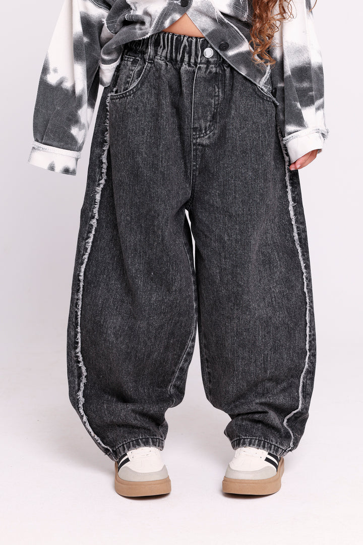 WASHED DENIM KIDS PANTS