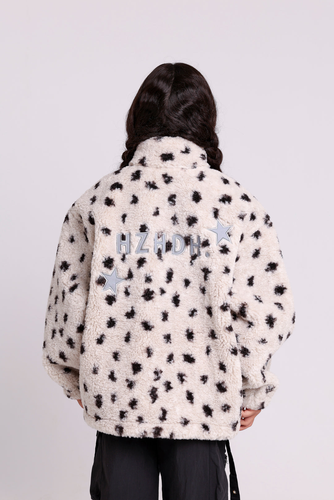 FURRY JACKET WITH STARS