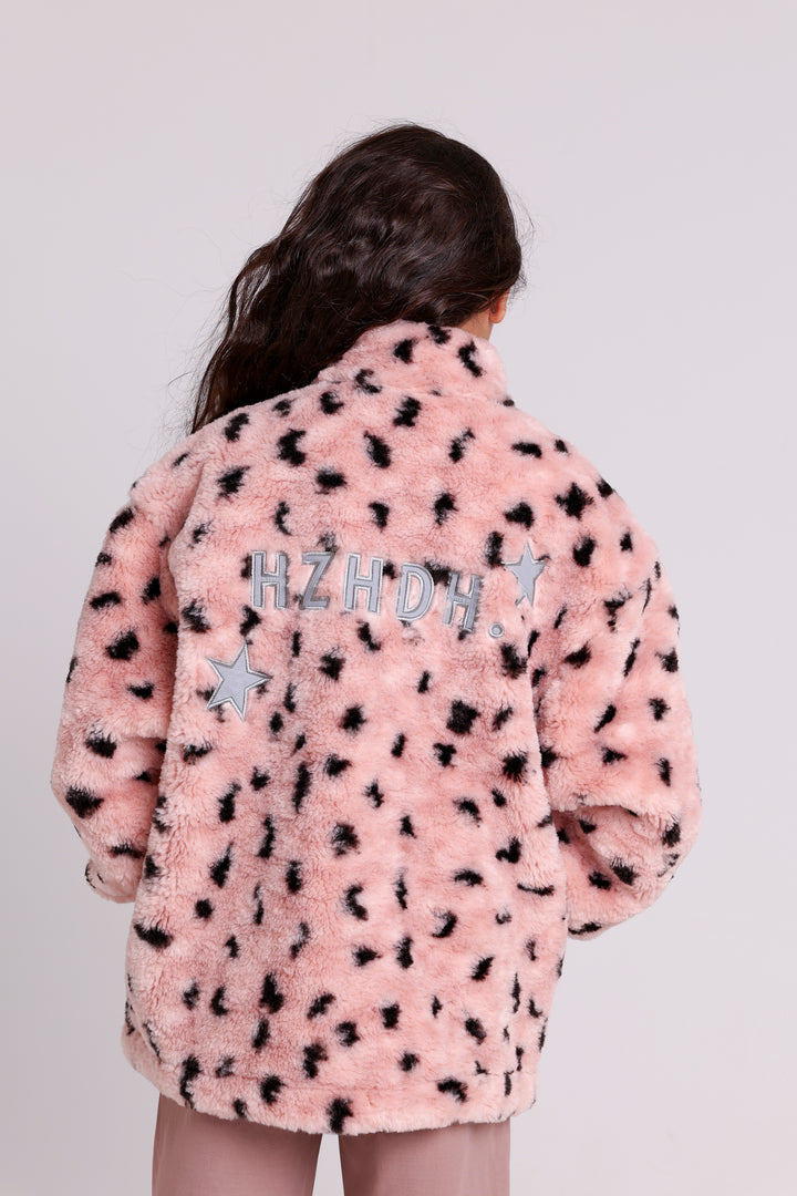 FURRY JACKET WITH STARS