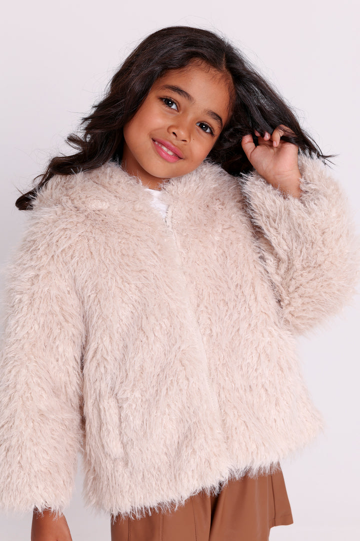 FURRY JACKET WITH HOODIE