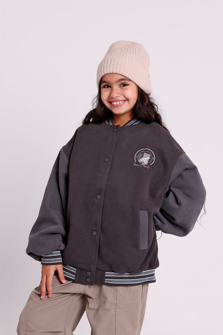 JACKET WITH BEAR EMBROIDERY