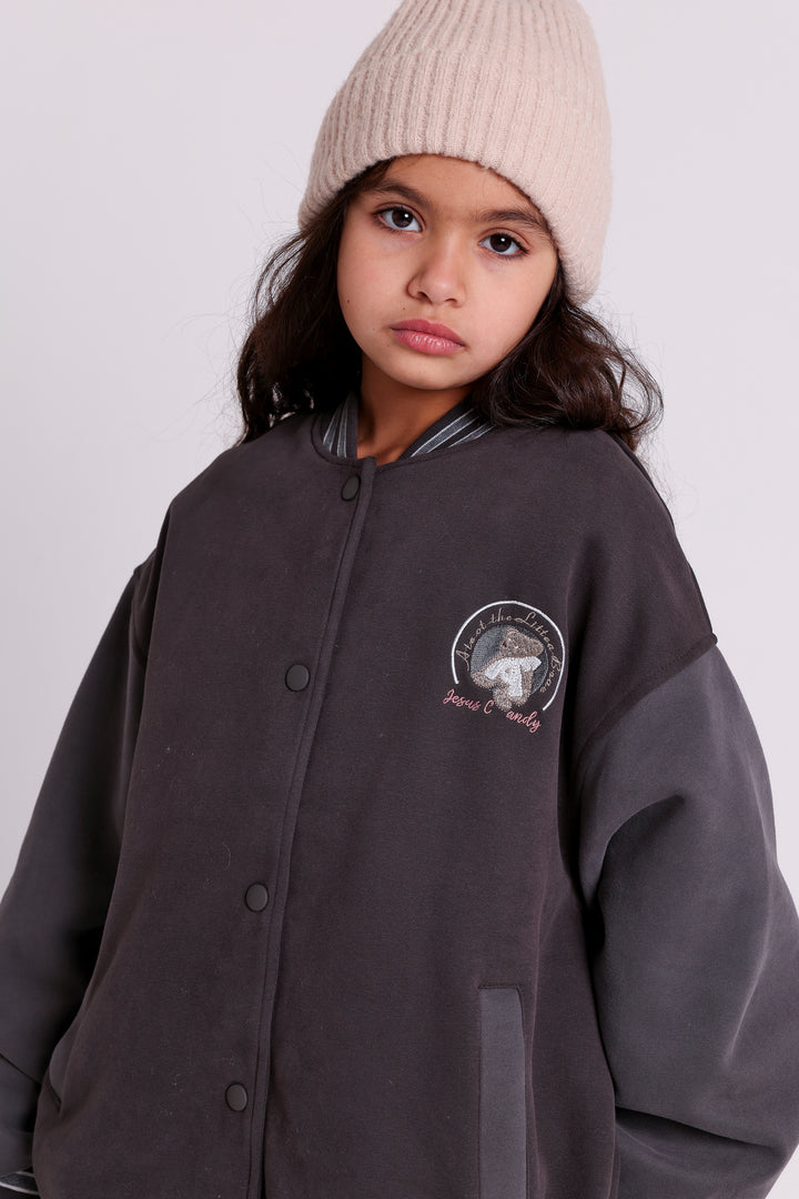 JACKET WITH BEAR EMBROIDERY