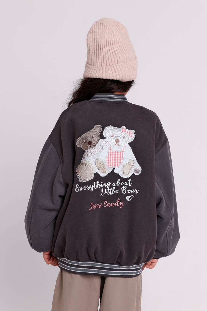 JACKET WITH BEAR EMBROIDERY