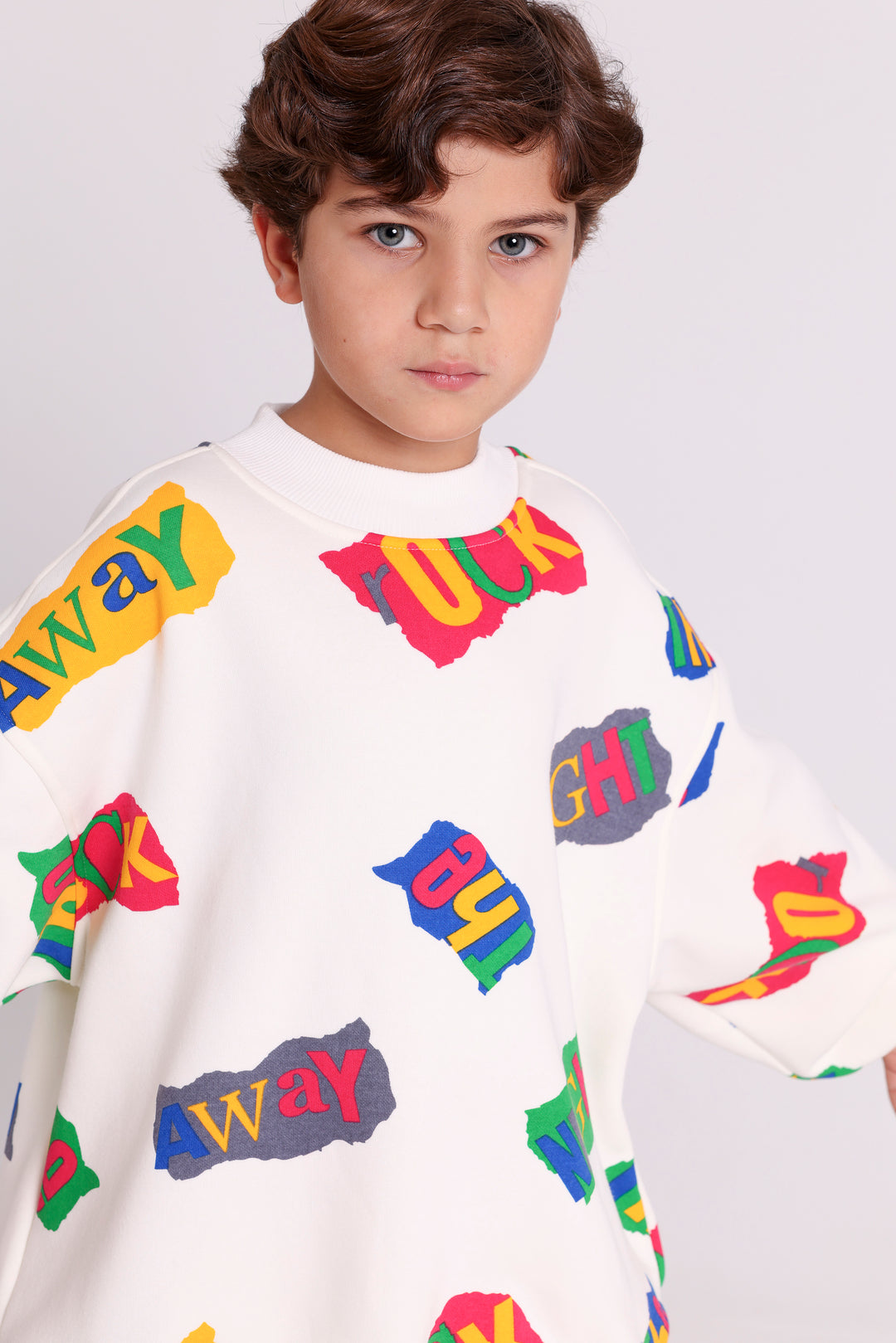 SWEATSHIRT WITH ROCK GRAPHIC PRINT