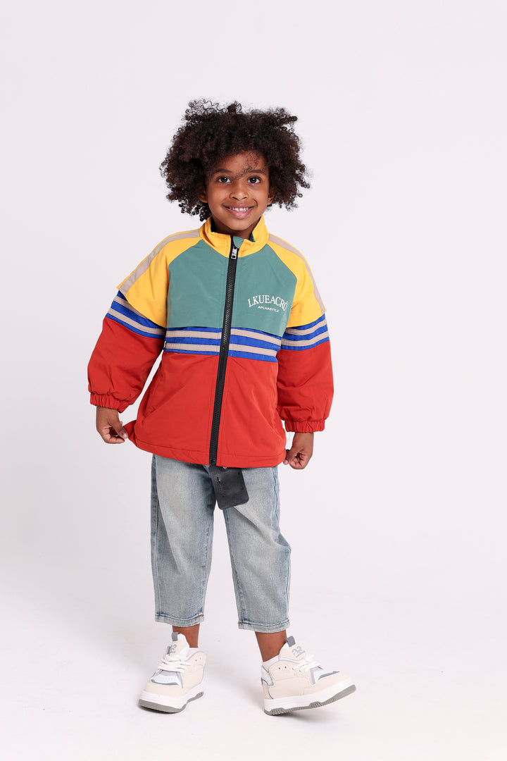 PANELLED JACKET WITH ZIPPER FRONT