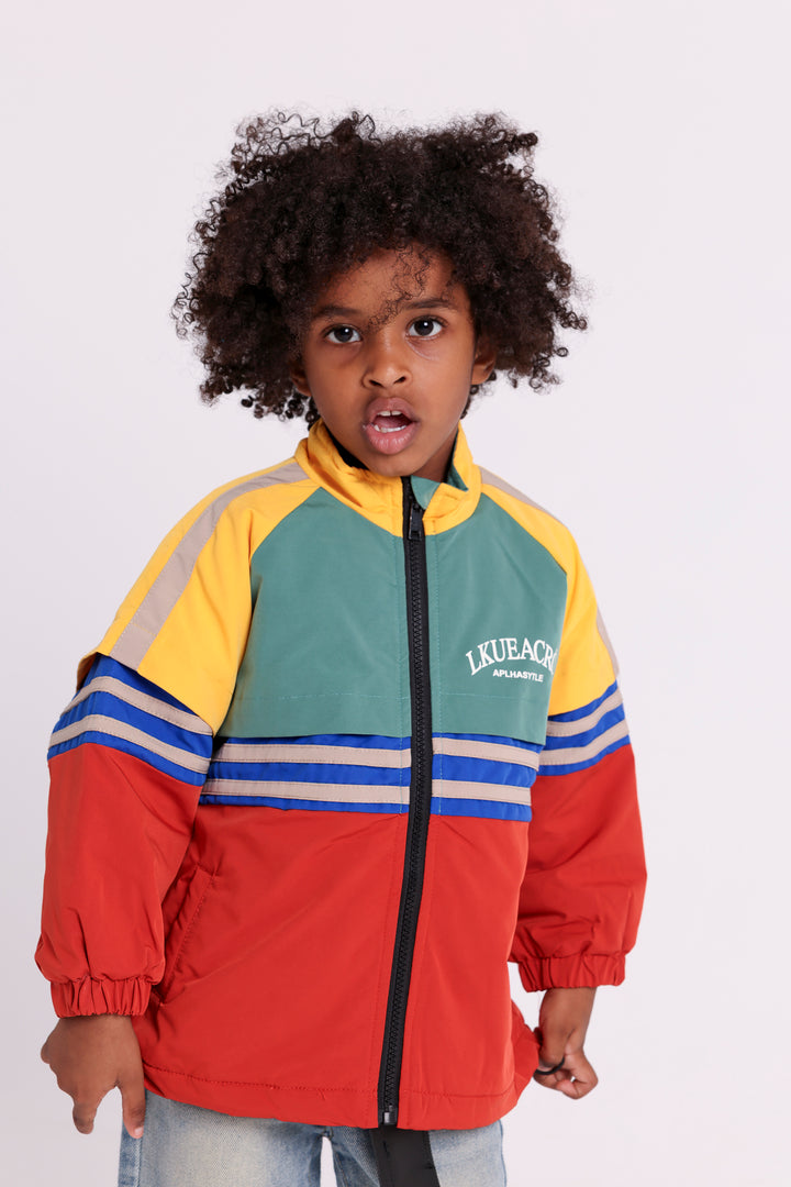 PANELLED JACKET WITH ZIPPER FRONT