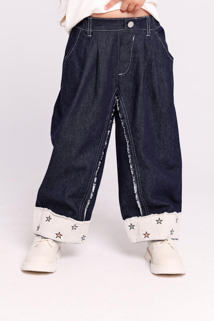 JEANS WITH STARS HEM