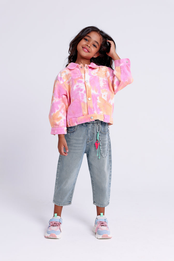 Playful Tie-Dye Denim Jacket