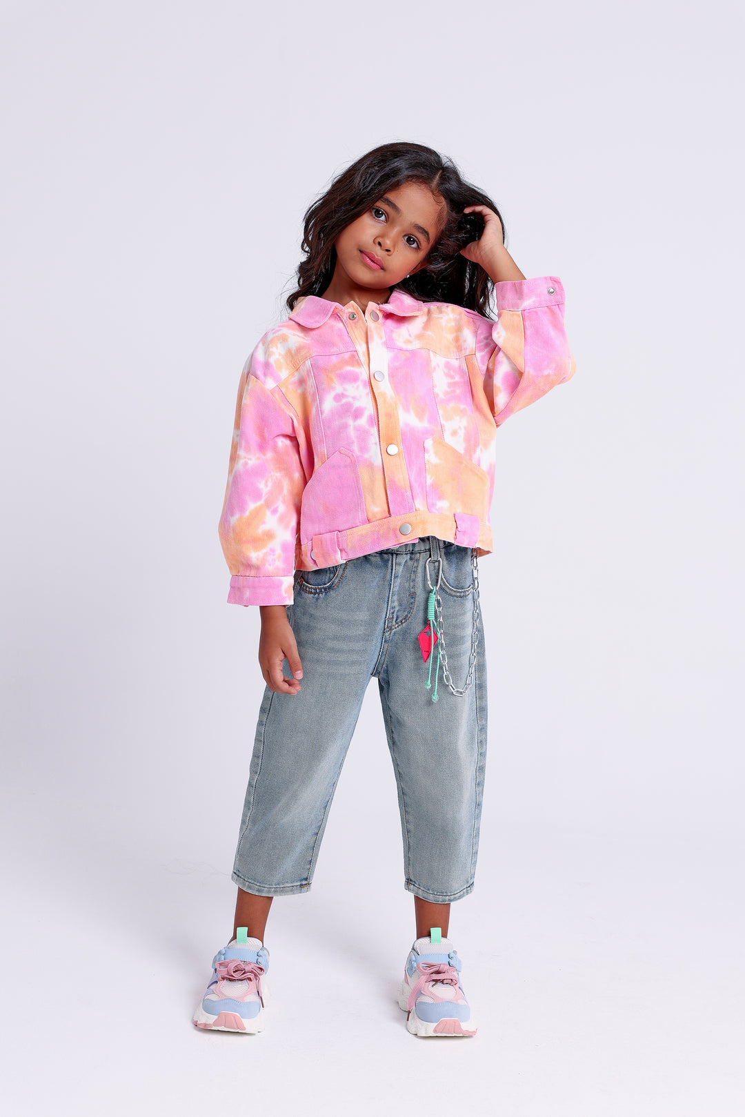 Playful Tie-Dye Denim Jacket