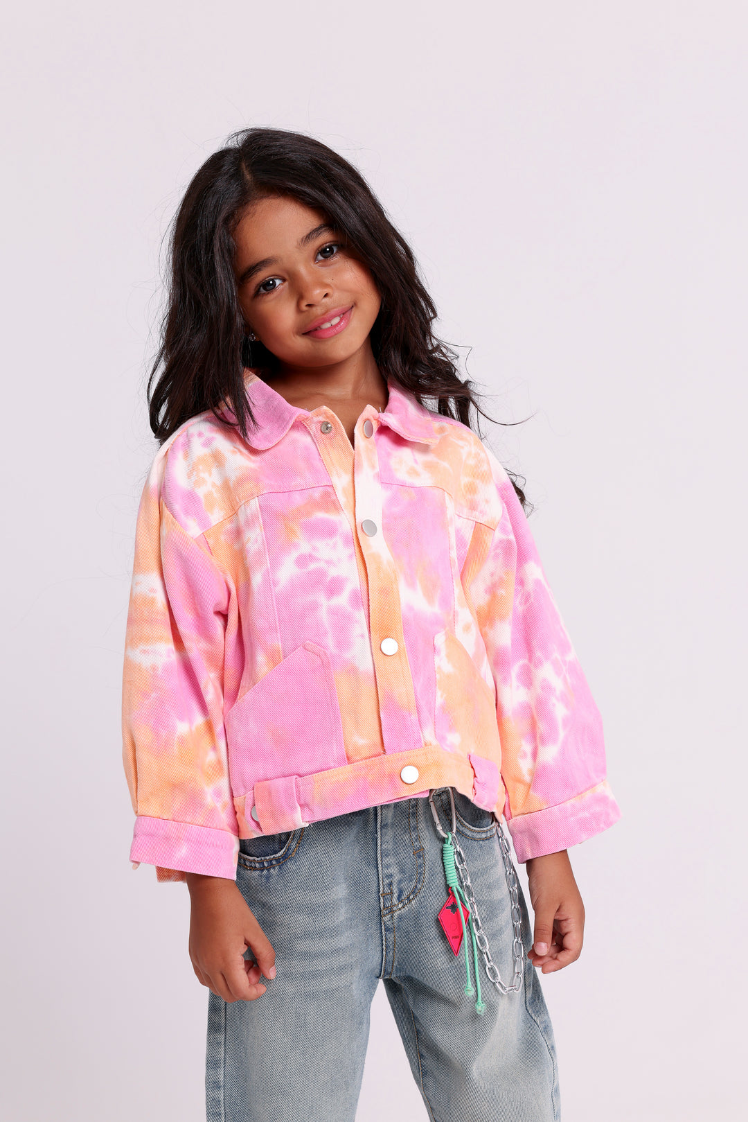 Playful Tie-Dye Denim Jacket