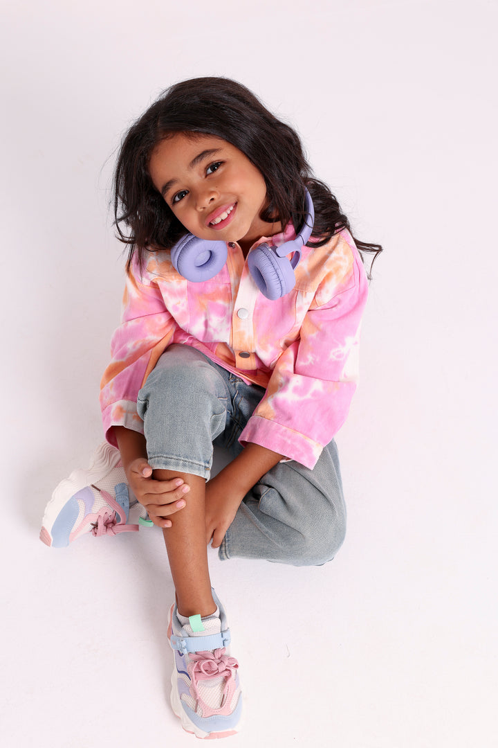 Playful Tie-Dye Denim Jacket
