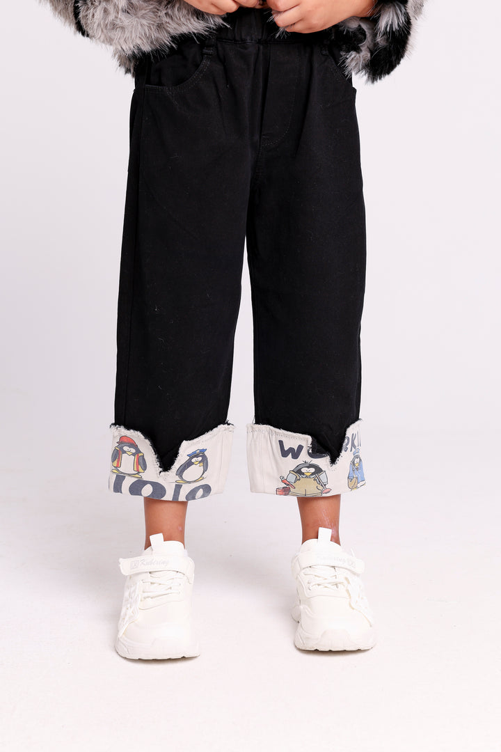 Fun Cartoon Cuff Pants