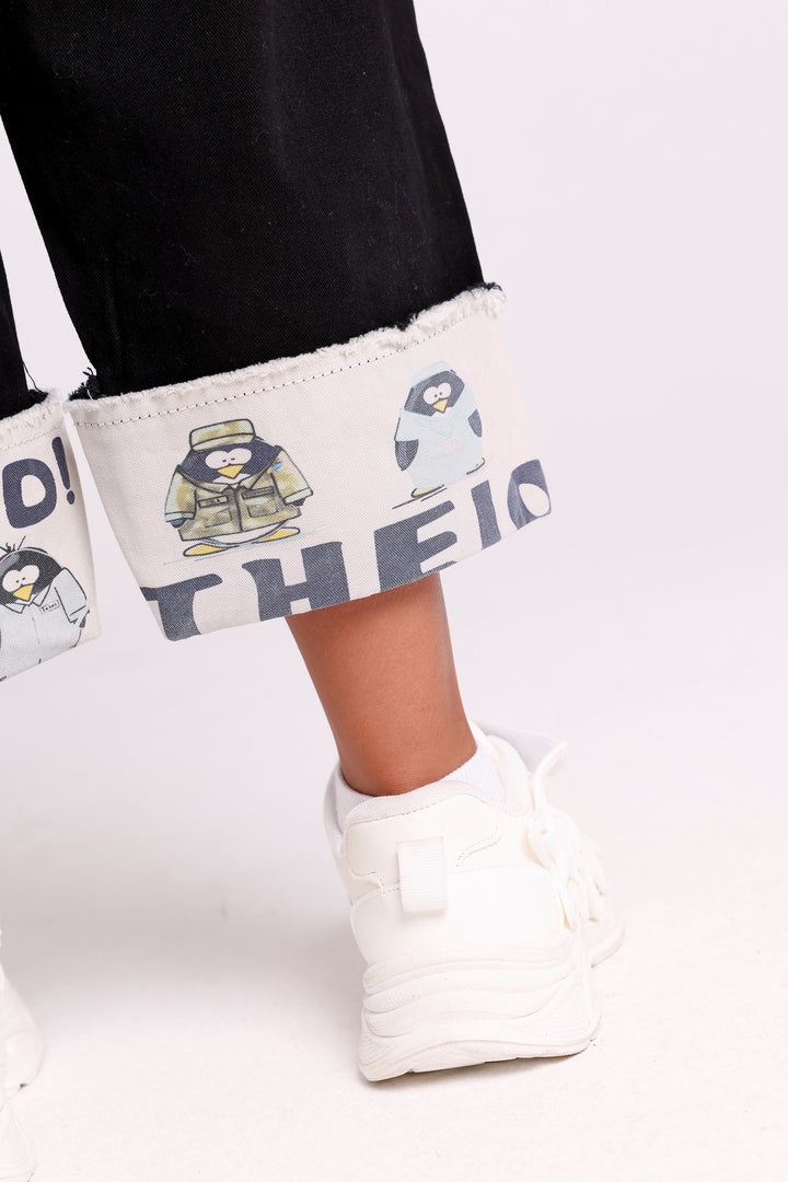 Fun Cartoon Cuff Pants