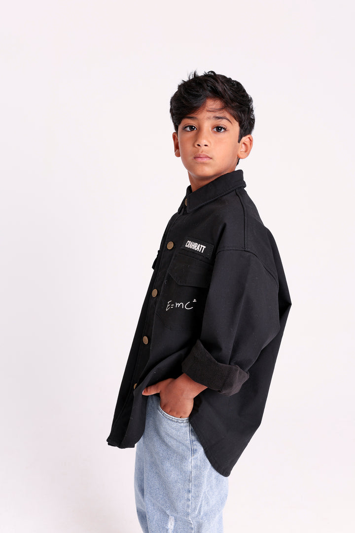 Printed Back Long-Sleeve Shirt