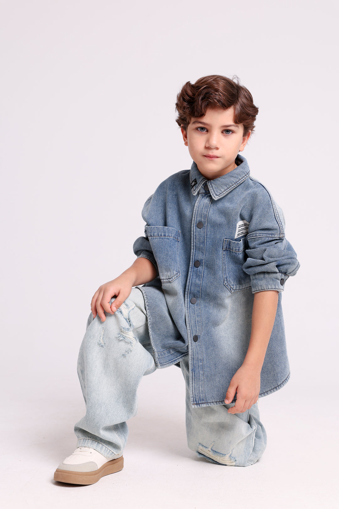 Casual Button-Up Denim Shirt