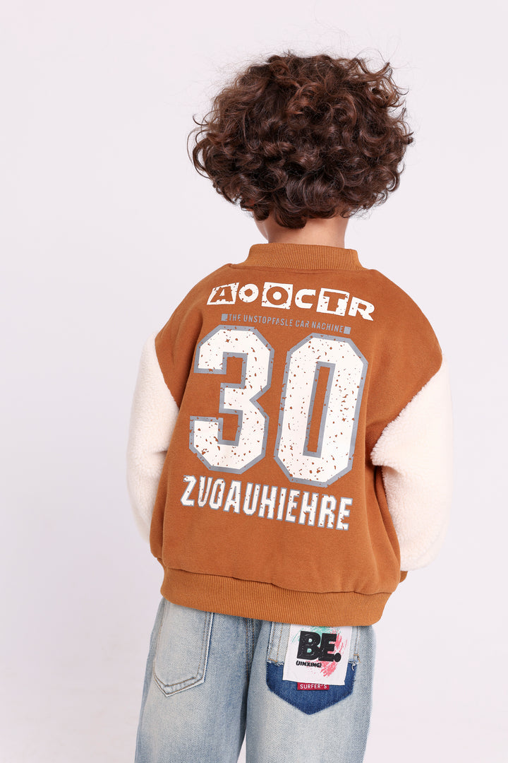 Sporty Number Print Sweatshirt