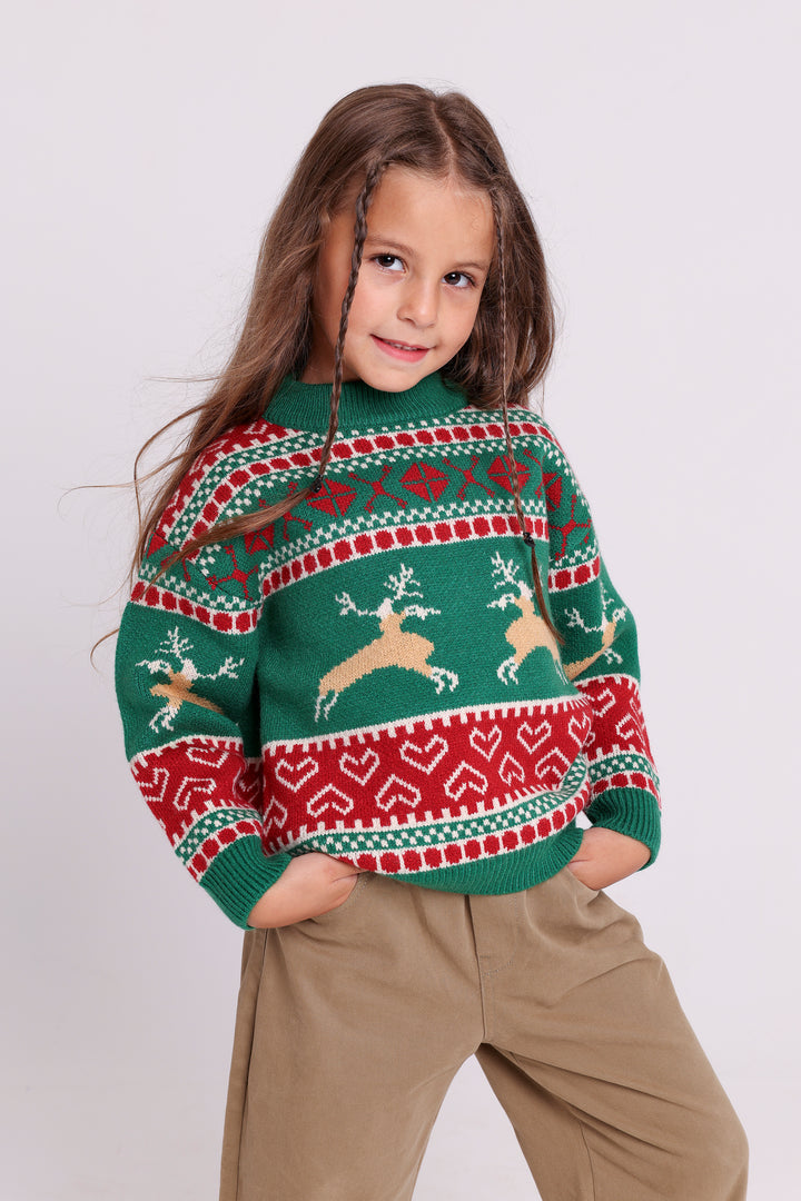 Festive Reindeer Knit Sweater