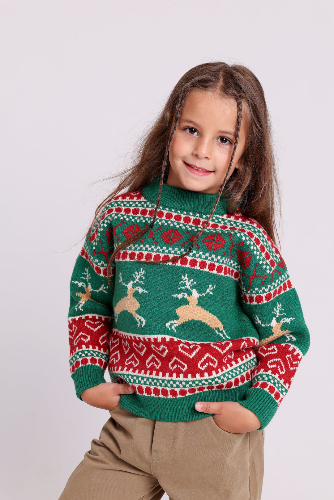 Festive Reindeer Knit Sweater