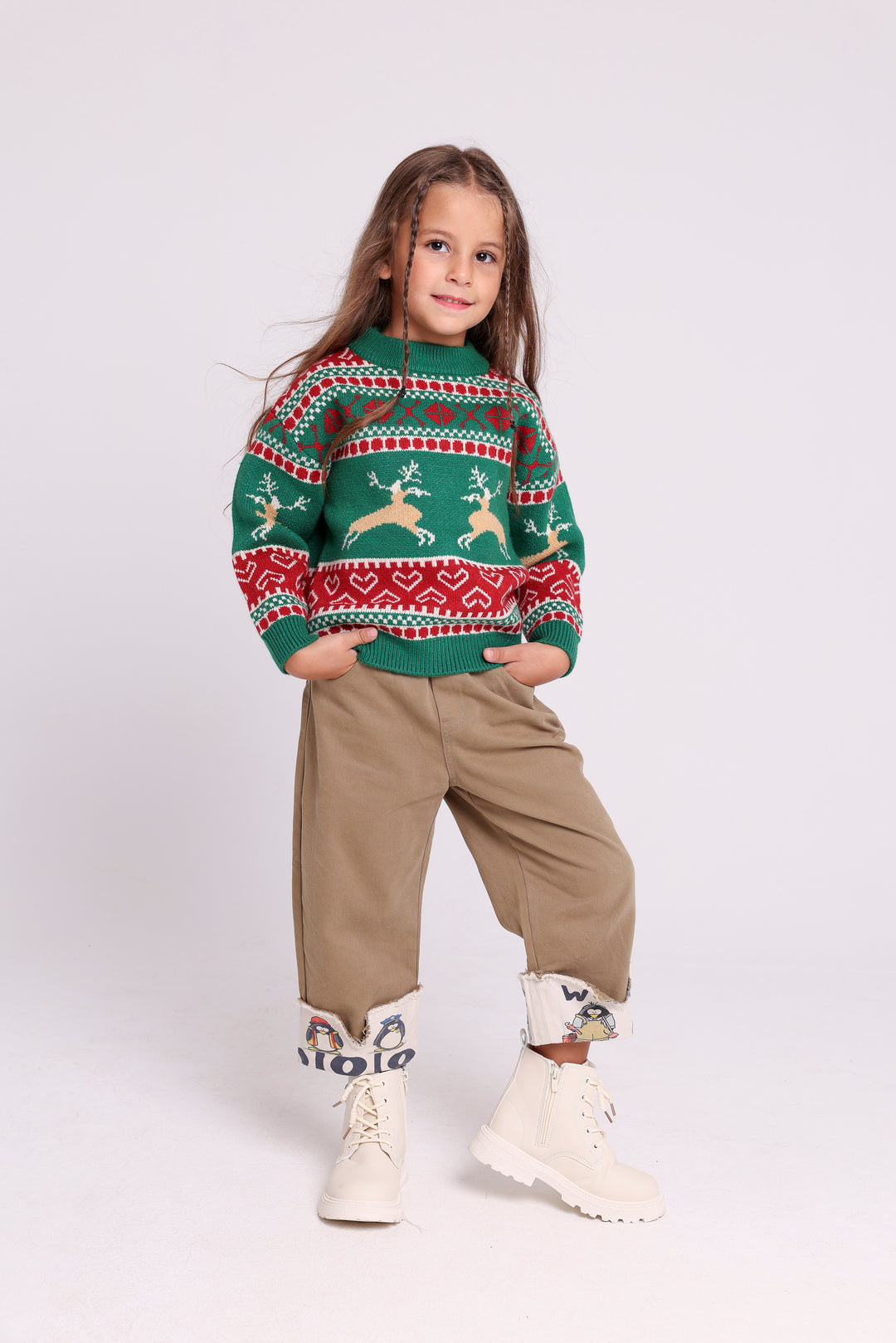 Festive Reindeer Knit Sweater