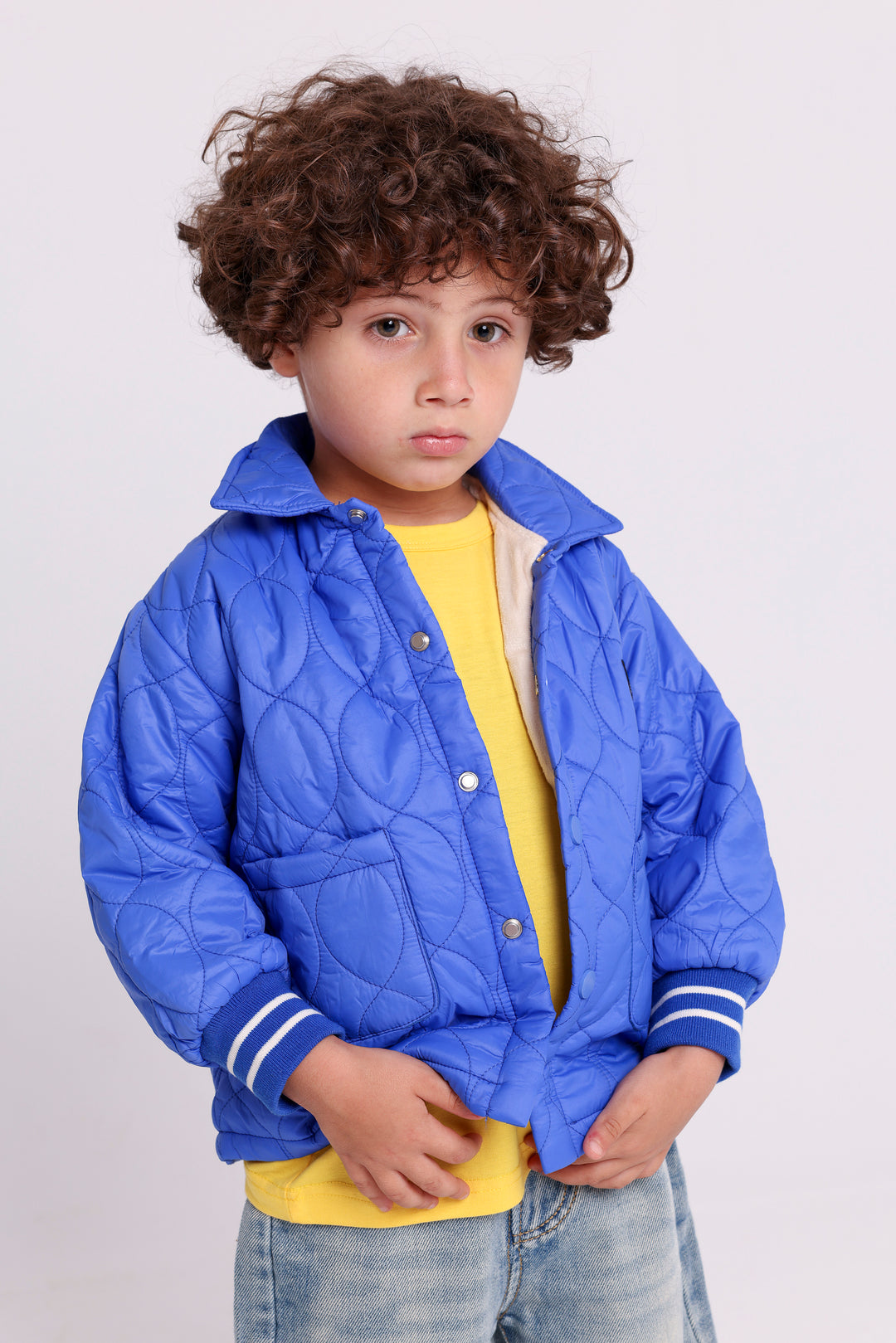 Quilted Button-Up Jacket