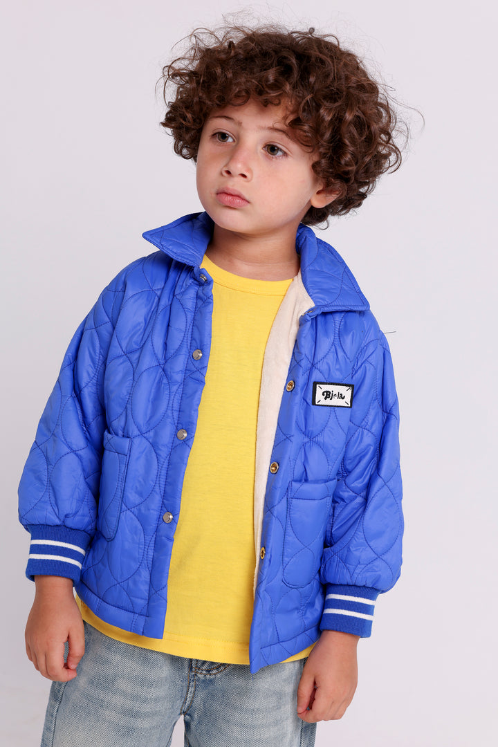 Quilted Button-Up Jacket