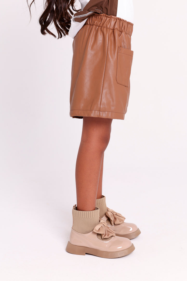 Soft Faux Leather Shorts
