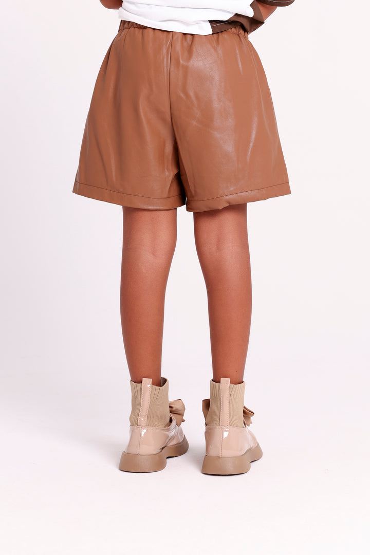 Soft Faux Leather Shorts