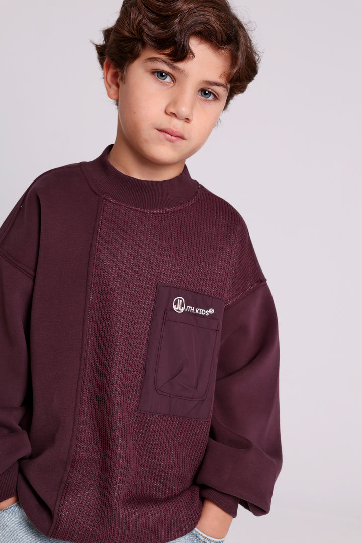 Half-Knit Pocket Sweatshirt