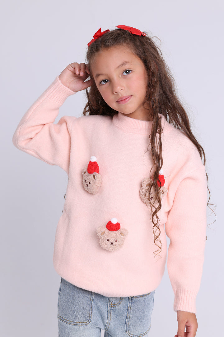 Bear Patch Knit Sweater