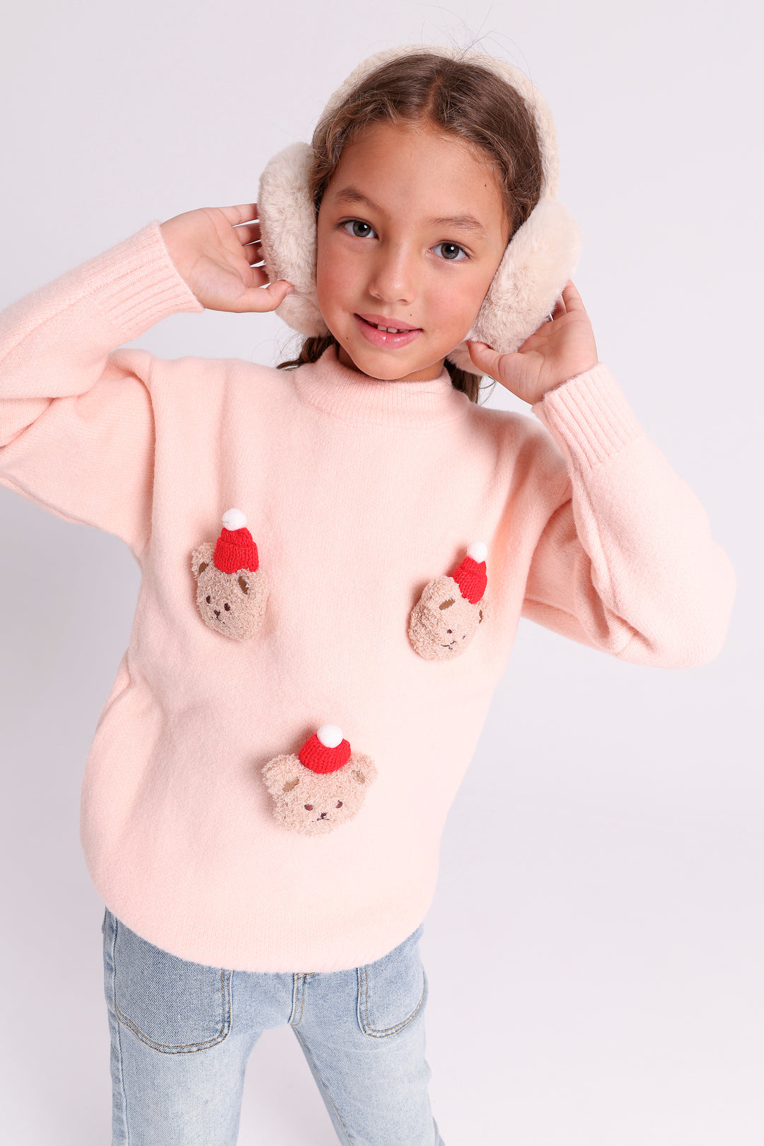 Bear Patch Knit Sweater