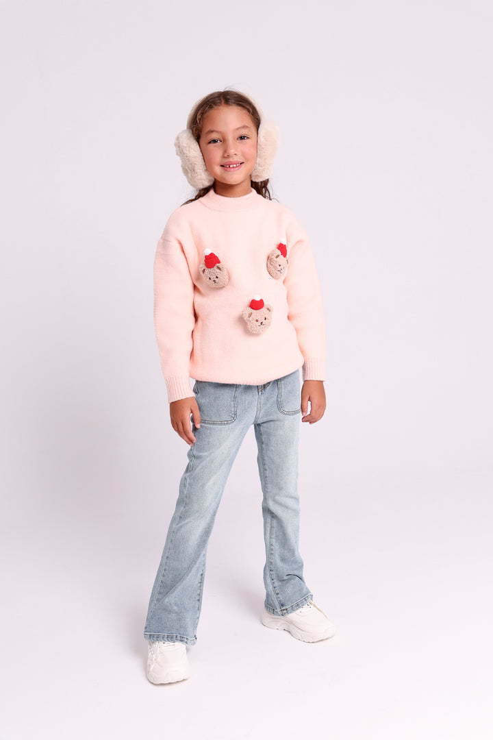 Bear Patch Knit Sweater