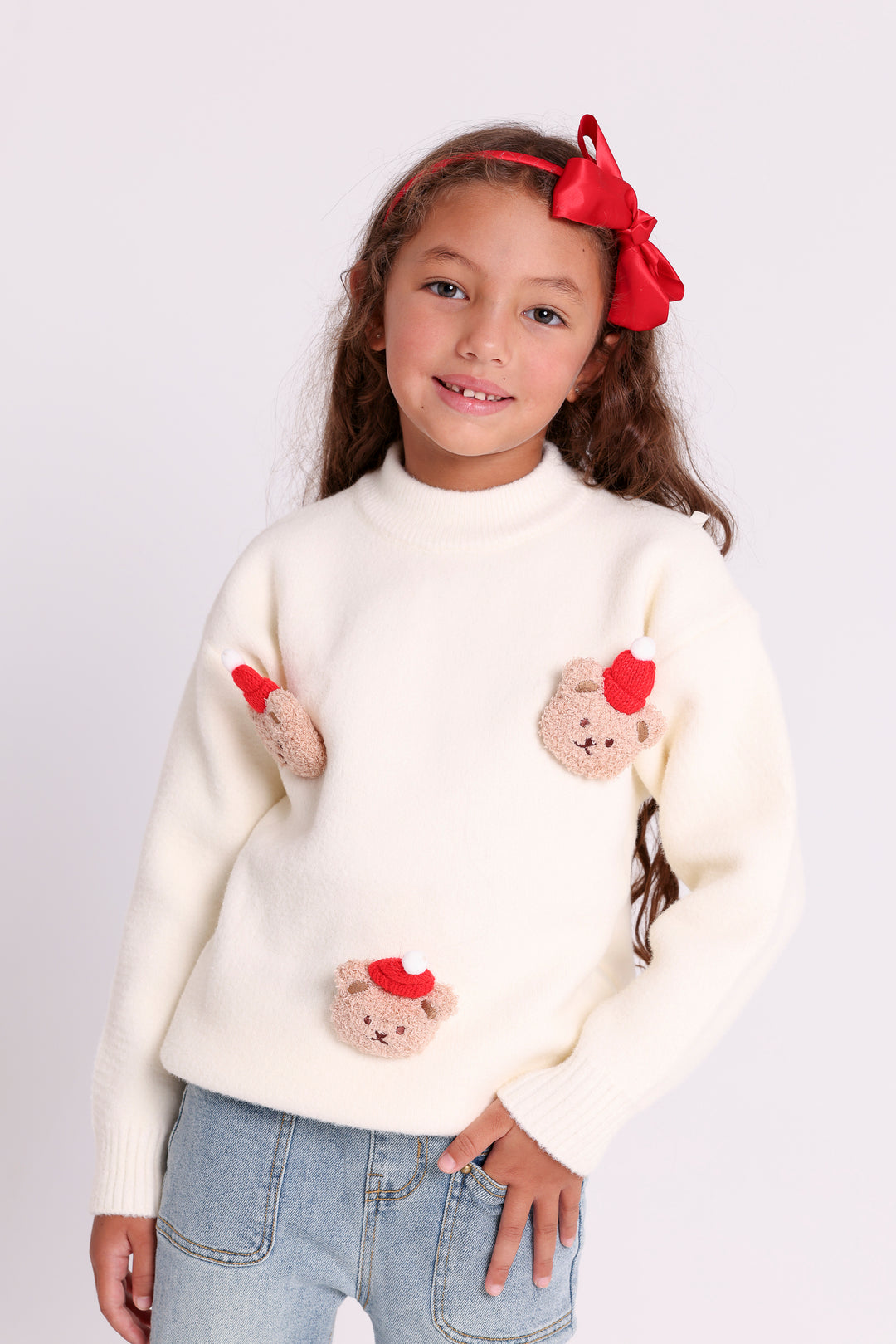 Bear Patch Knit Sweater