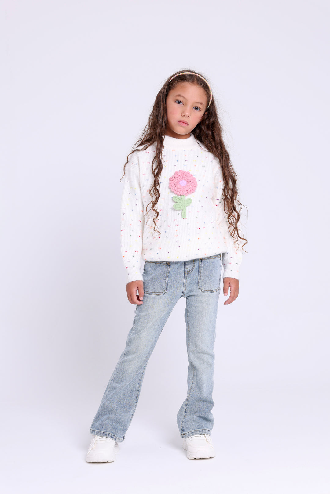Flower Patch Knit Sweater