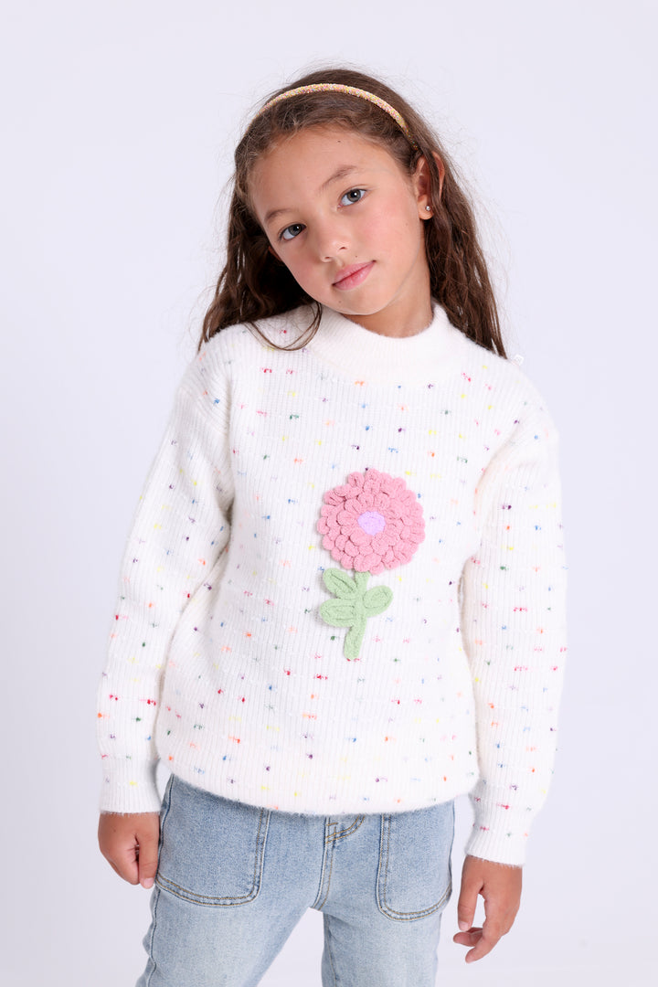 Flower Patch Knit Sweater
